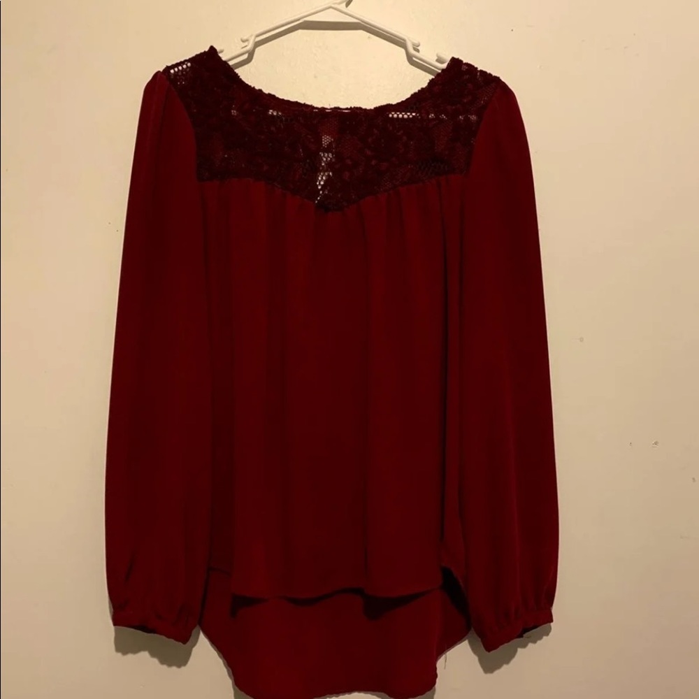 Burgundy Blouse